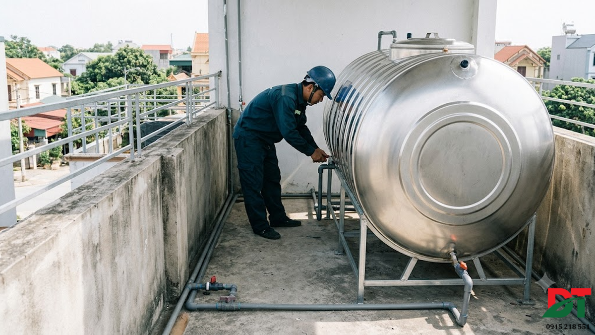 Các khoảng trống kỹ thuật tiêu chuẩn khi lắp đặt bồn inox
