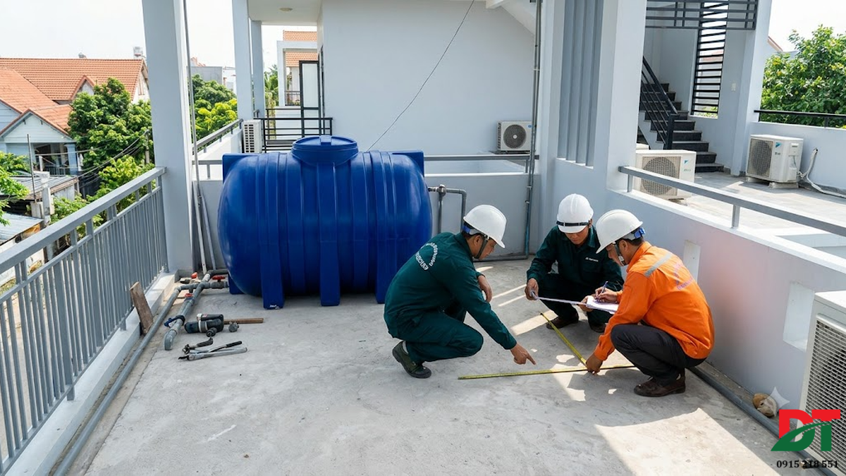 Tiêu chí quan trọng khi chọn vị trí lắp đặt bồn nước nhựa