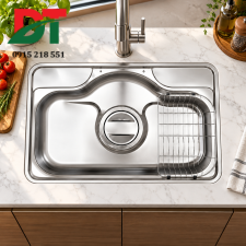 Chậu đơn rửa bát Wonang WKJ08551 một hố inox 304 - Made In Korea 
