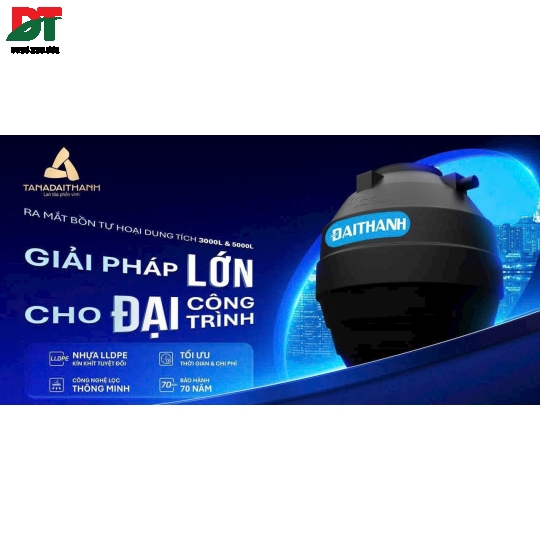 Bồn Tự Hoại Đại Thành 5000L – Giải Pháp Xử Lý Nước Thải Hiệu Quả Cho Công Trình Quy Mô Lớn