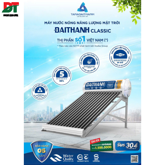 Máy nước nóng năng lượng mặt trời Classic 160L ϕ58 - 15